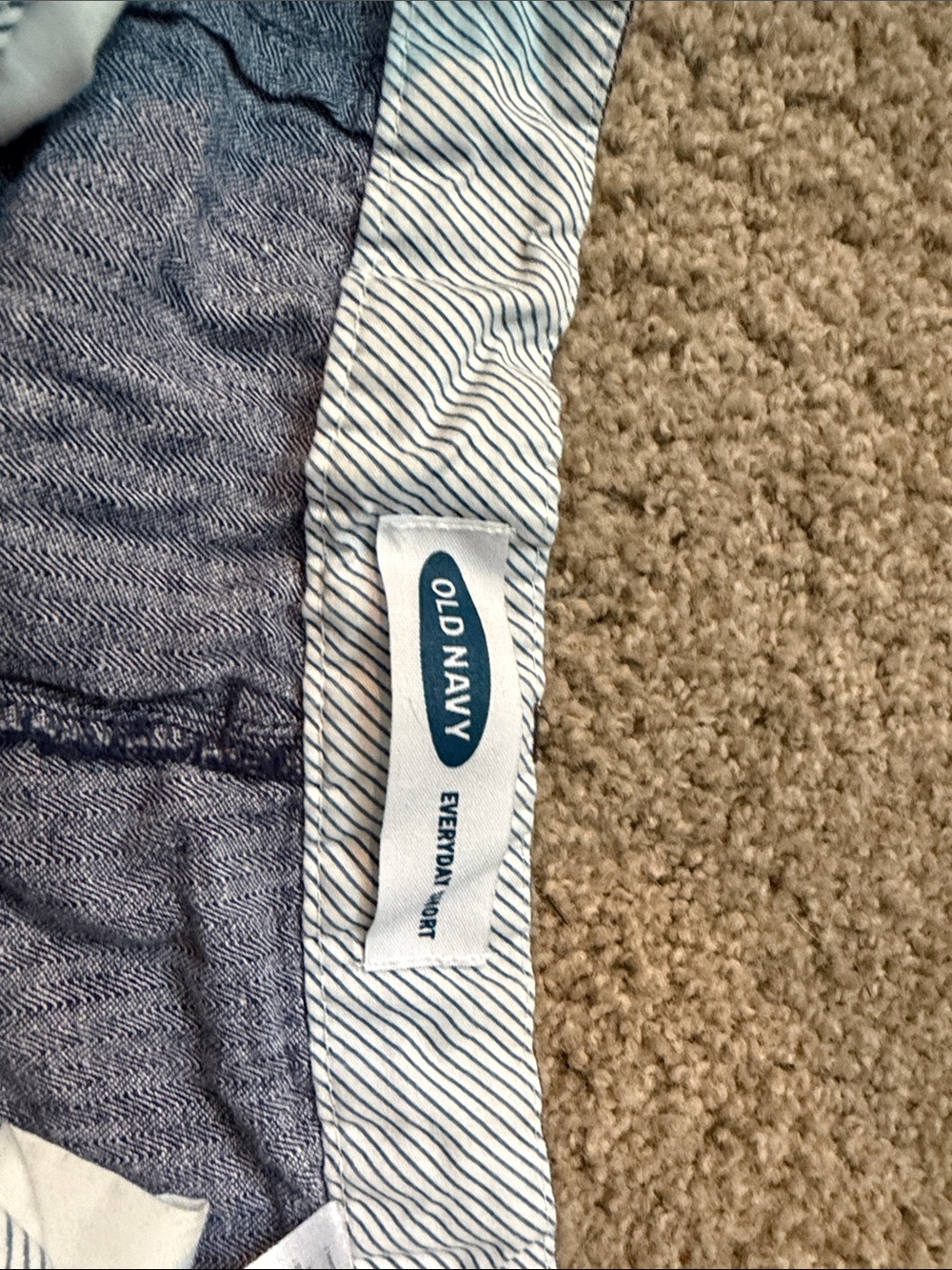 Old Navy Navy Blue Striped Waistband Shorts - Picture 2 of 3